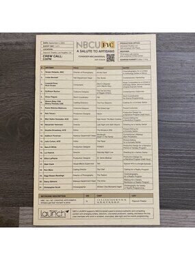 NBCU FYC Salute To Artisans For Your Consideration 2025 Booklet Promo Emmy